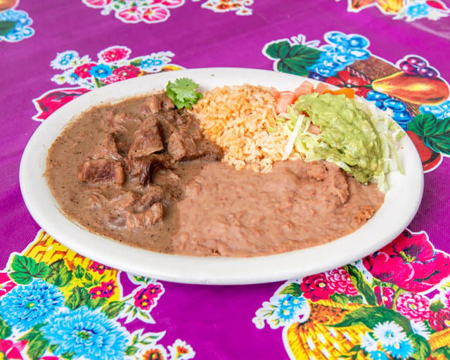 Carne Guisada Plate.
