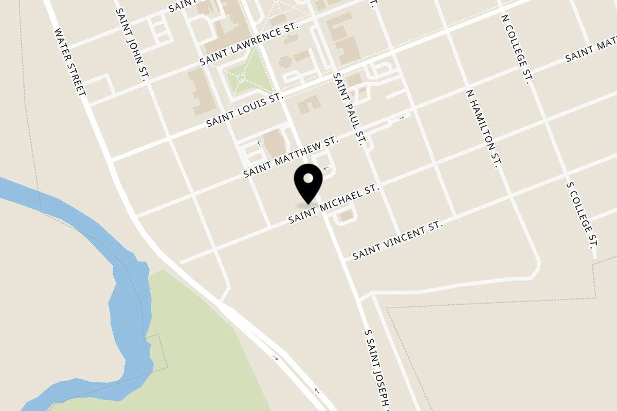 Map showing the location of Matamoros Taco Hut on 201 N St Joseph St in Gonzales